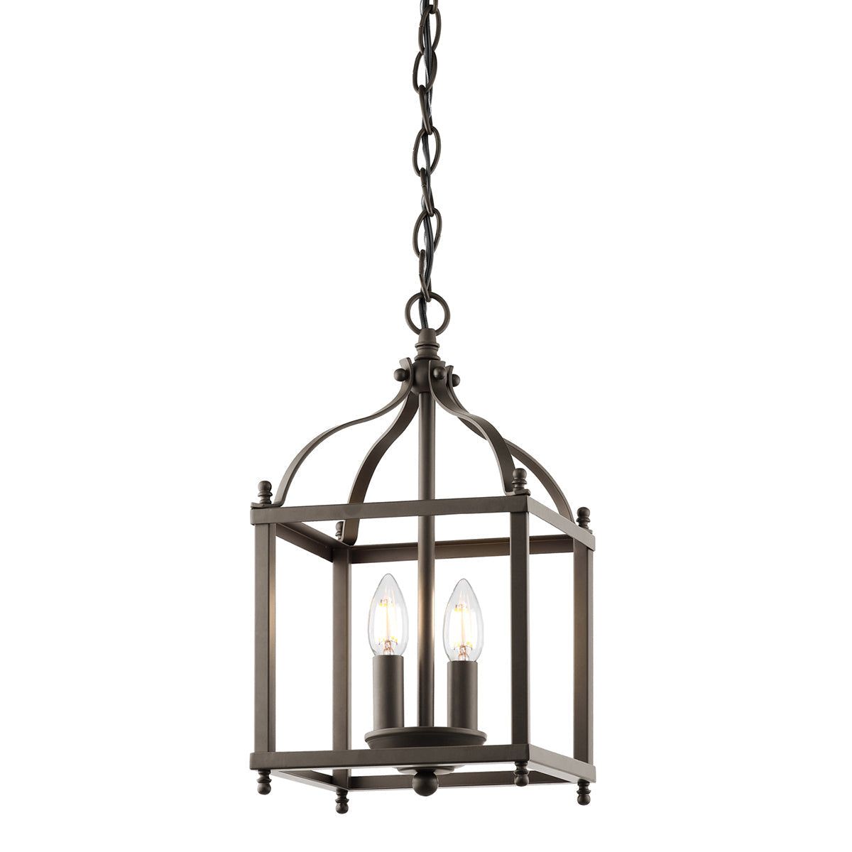 Larkin 2L Lantern Ceiling Light - Olde Bronze Finish
