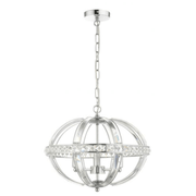 Laura 3 Light Oval Pendant Polished Chrome - Cusack Lighting