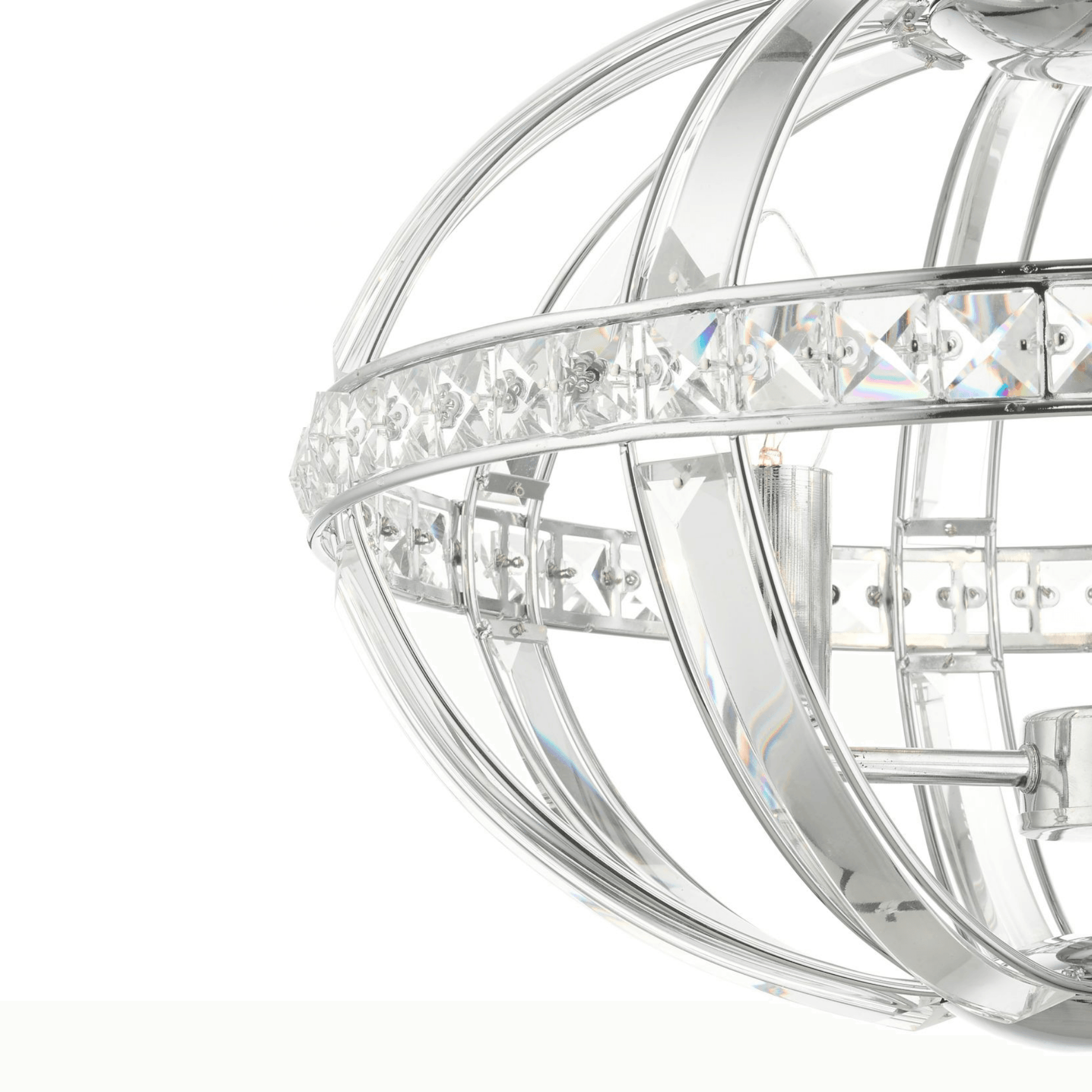 Laura 3 Light Oval Pendant Polished Chrome - Cusack Lighting