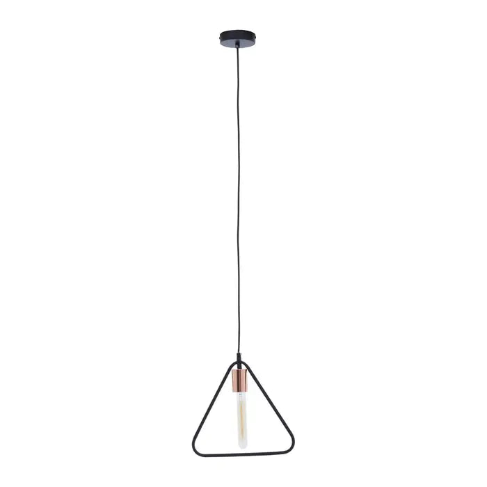 Travis Triangle/Square Pendant - Gold/Black Finish