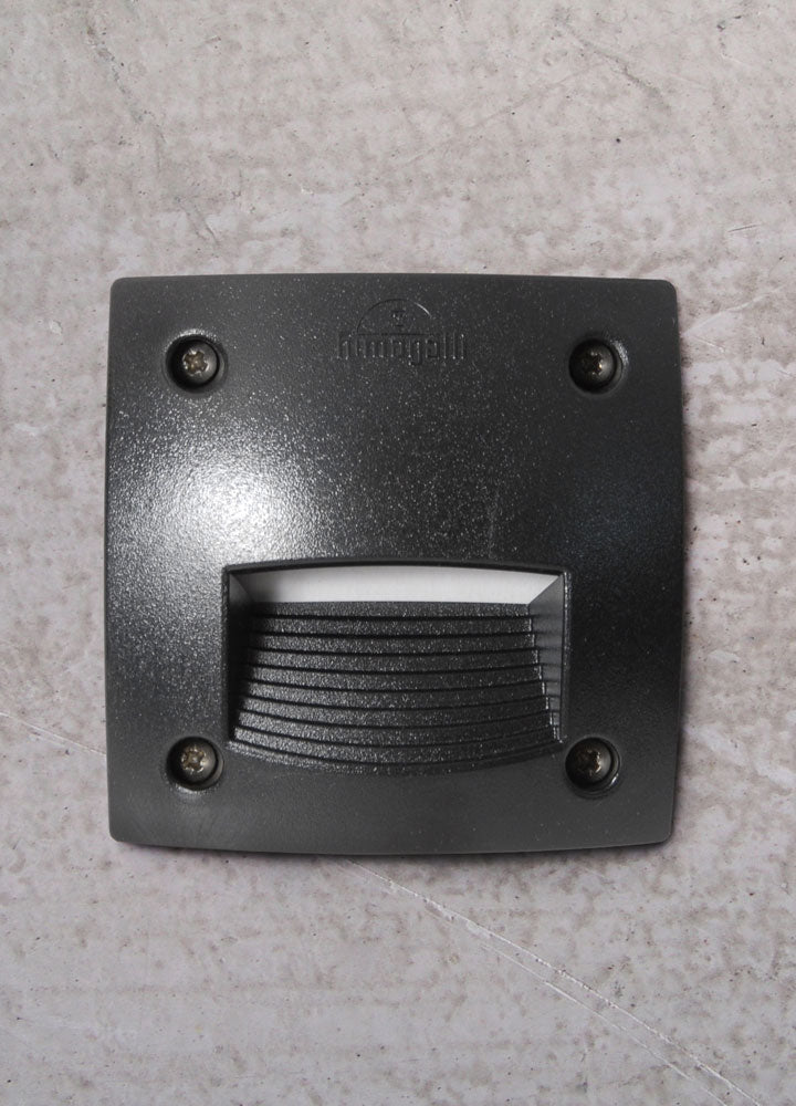 Leti Recessed Wall Light Black & Grey, IP66