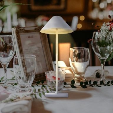 Liberty - Aluminum Rechargeable Table Lamp with Battery 3 W - White Finish, IP54