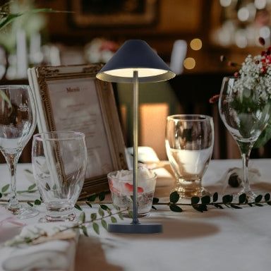 Liberty - Aluminum Rechargeable Table Lamp with Battery 3 W - Black Finish, IP54