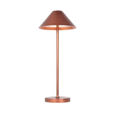 Liberty - Aluminum Rechargeable Table Lamp with Battery 3 W - Copper Finish, IP54
