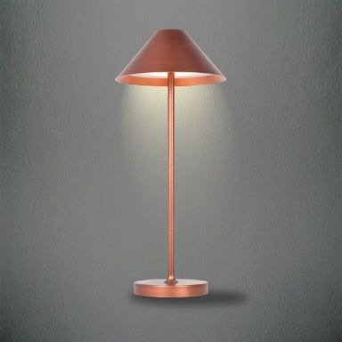 Liberty - Aluminum Rechargeable Table Lamp with Battery 3 W - Copper Finish, IP54
