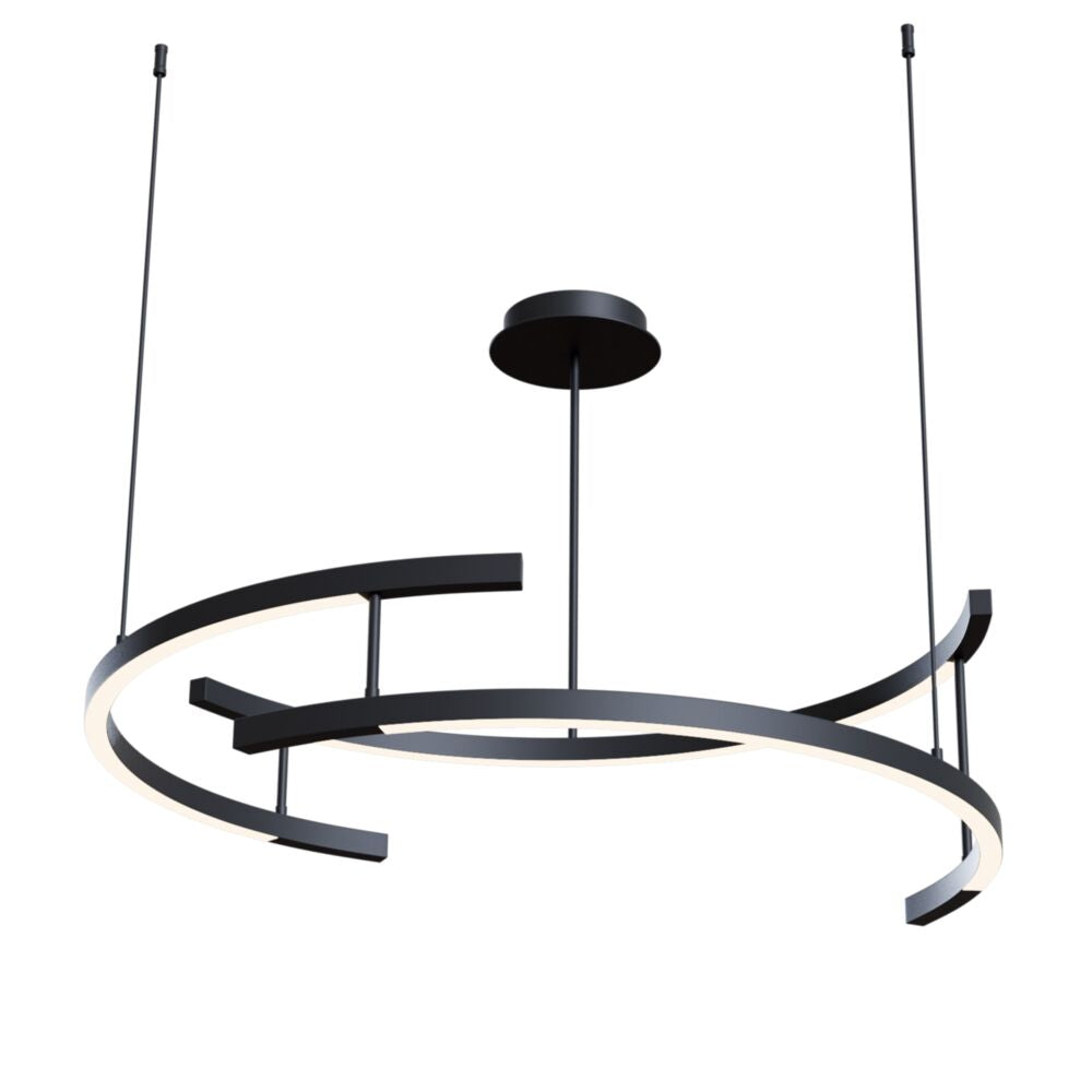 Maytoni Line Curved LED Ceiling Lamp - Black - Cusack Lighting