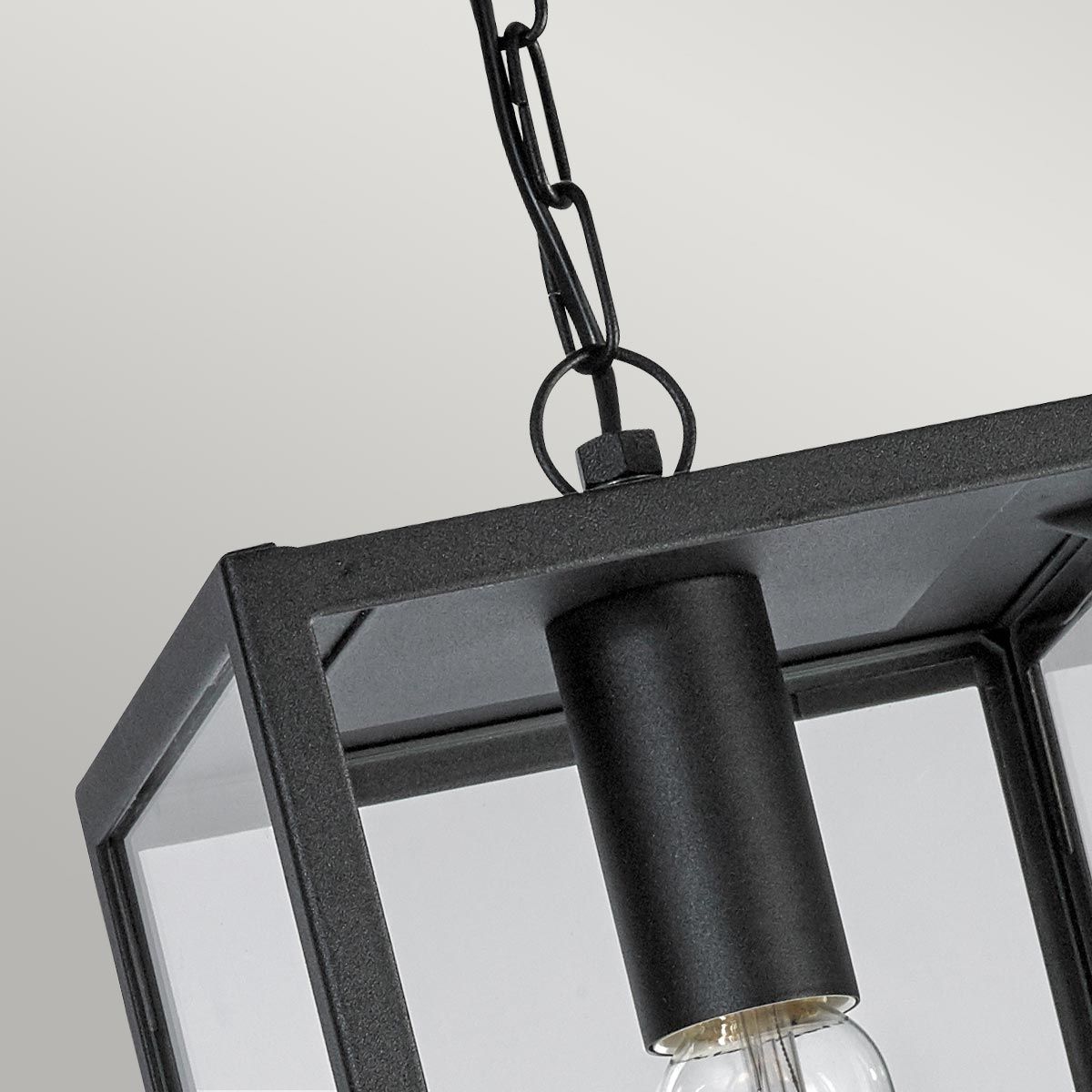 Lofoten 1 Light Chain Lantern - Black IP44 E27