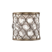 Lucia 1Lt Wall Light - Burnished Silver Finish