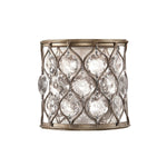 Lucia 1Lt Wall Light - Burnished Silver Finish