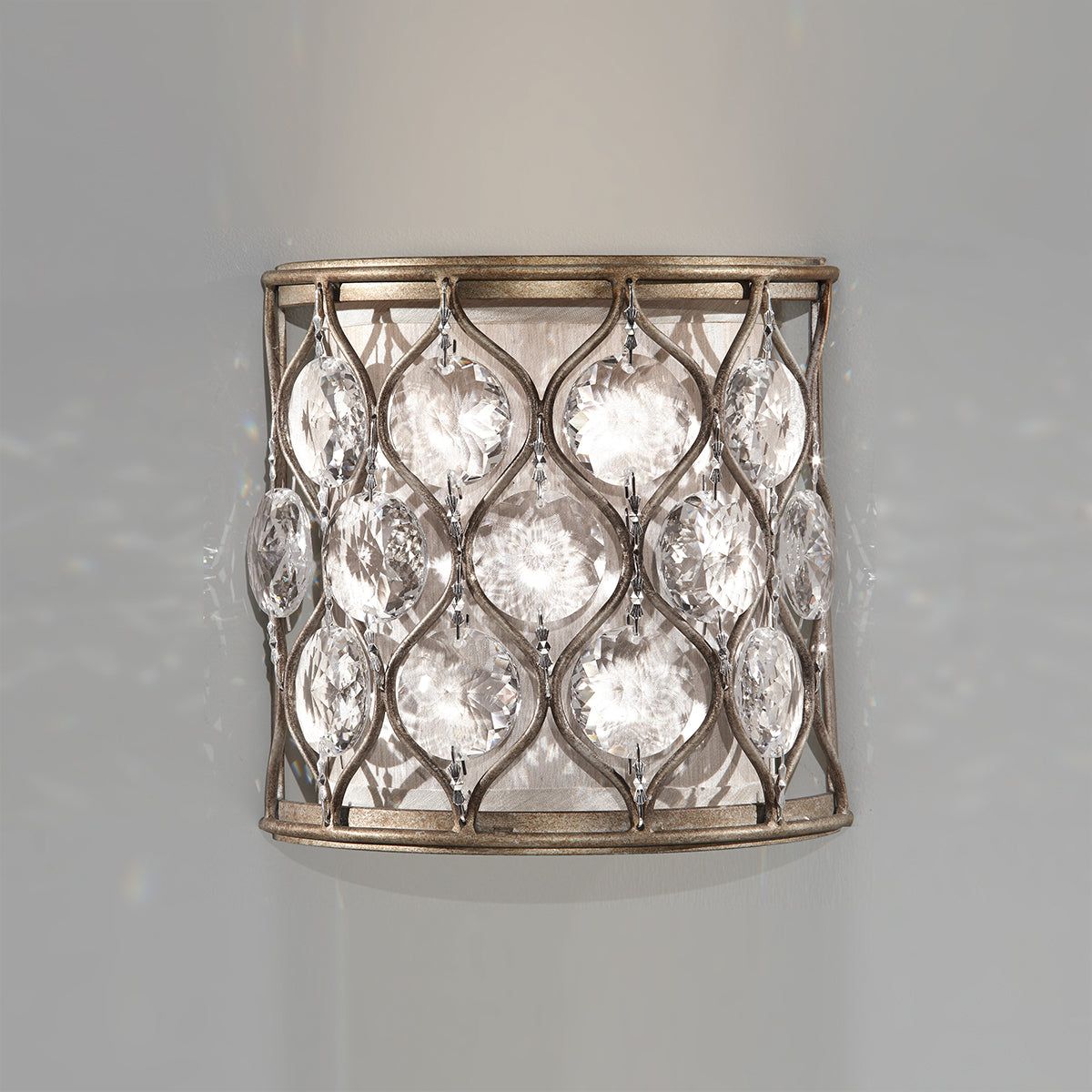 Lucia 1Lt Wall Light - Burnished Silver Finish