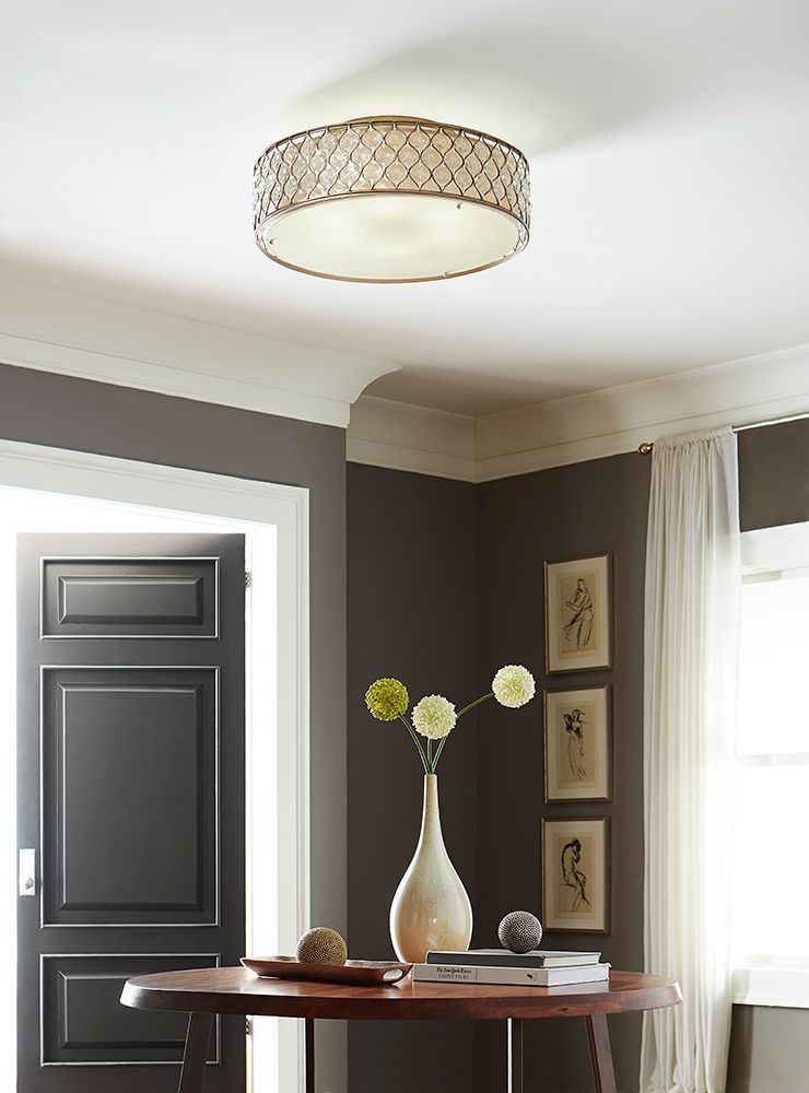 Lucia 6Lt Semi Flush Light - Burnished Silver Finish