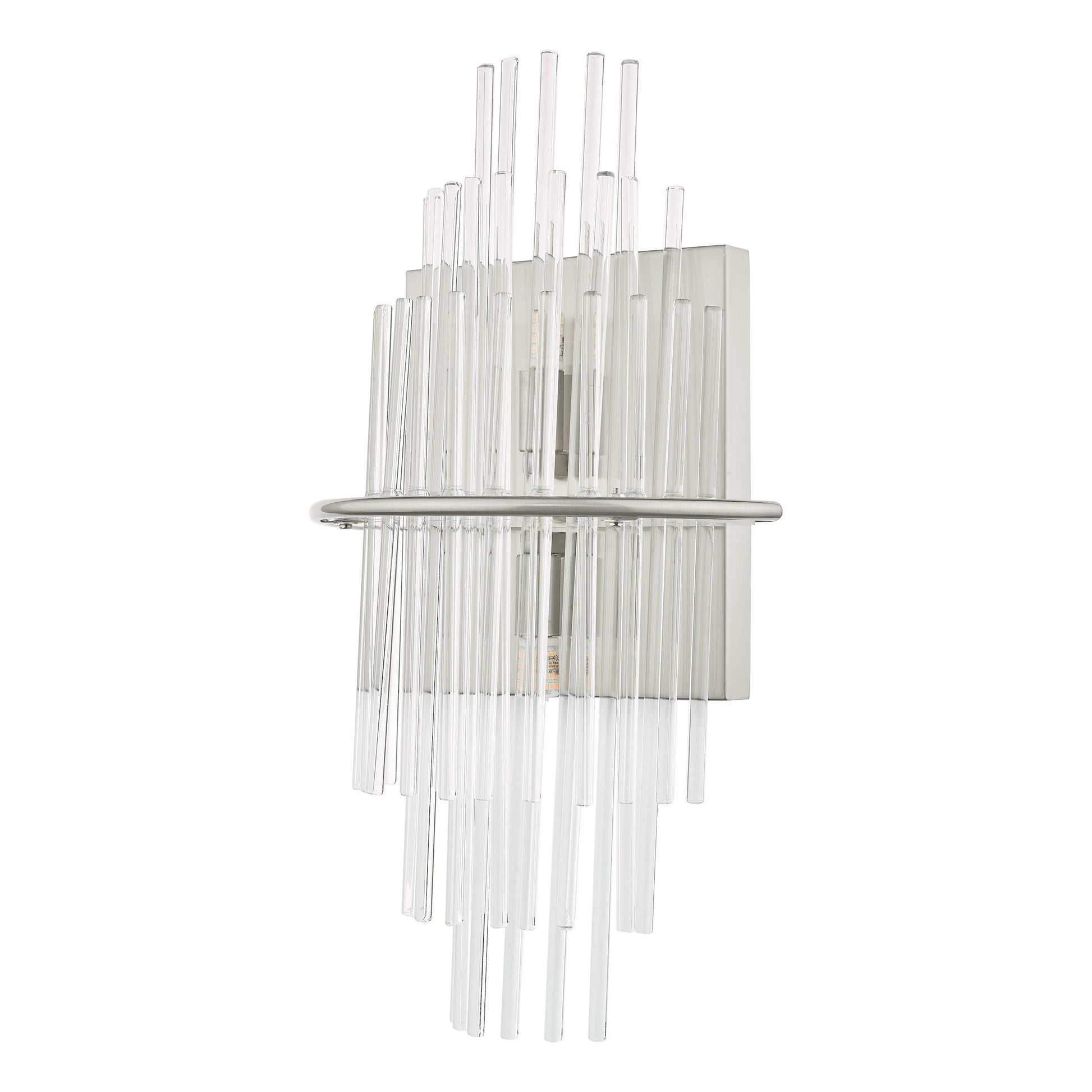 Lukas 2 Light Wall Light Polished Chrome Glass, Antique Gold Glass - Cusack Lighting