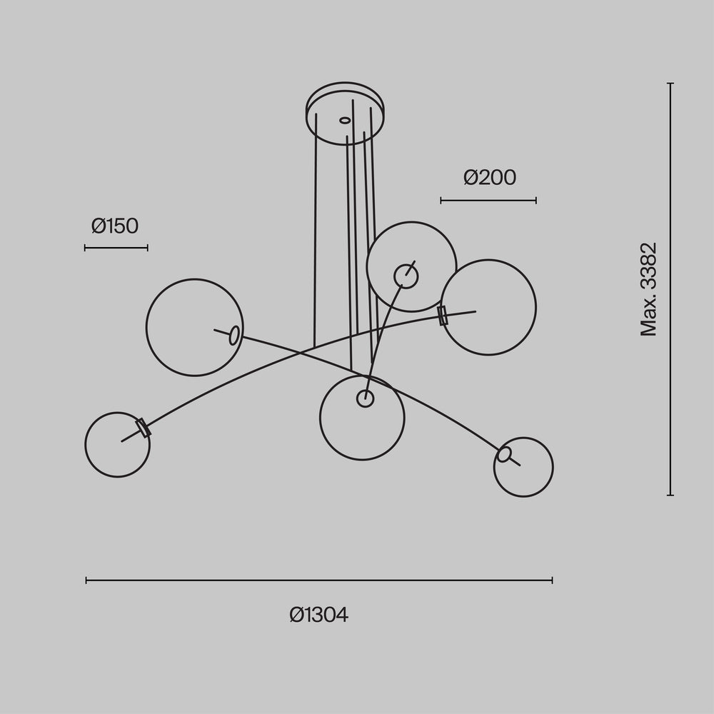 Mood 6Lt Multi-Arm Pendant - Promotional Offer