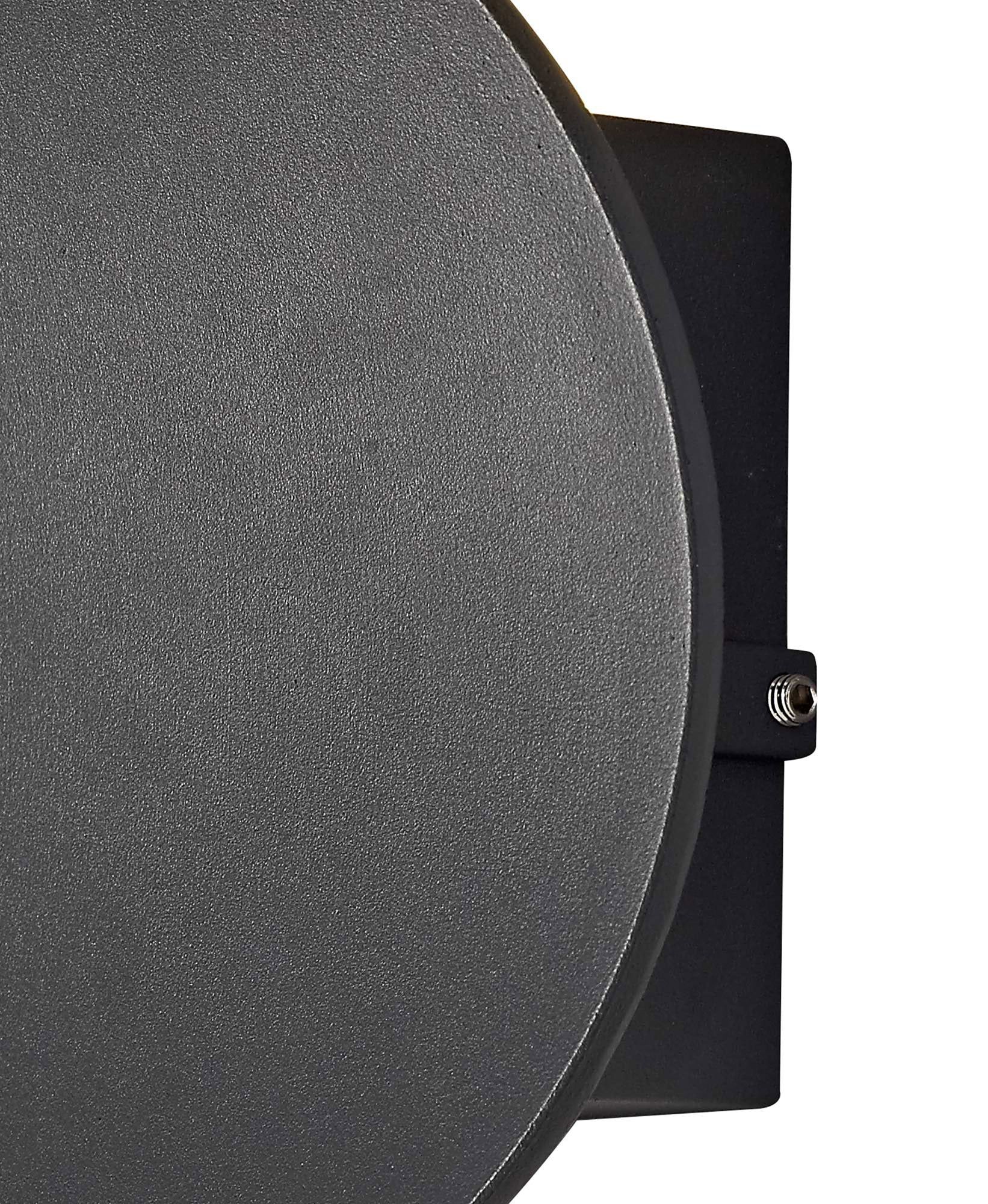 Soitert Wall Lamp, 1 x 6W LED, 3000K, 700lm, IP54, Anthracite, 3yrs Warranty