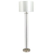 Malone Floor Lamp with Shade - Satin chrome/Satin Brass Finish IP20