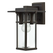 Manhattan 1Lt Small Outdoor Wall Light - Oil Rubbed Bronze IP44