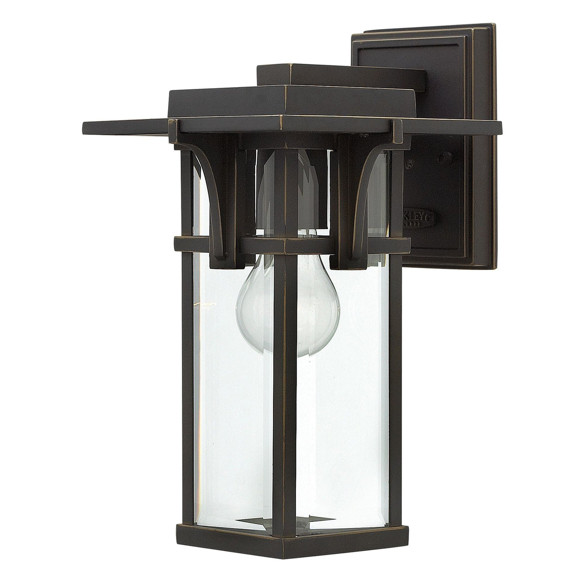 Manhattan 1Lt Small Outdoor Wall Light - Oil Rubbed Bronze IP44