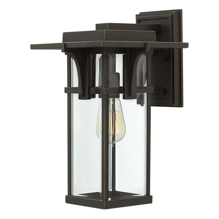 Manhattan 1Lt Medium Outdoor Wall Light - Oil Rubbed Bronze IP44