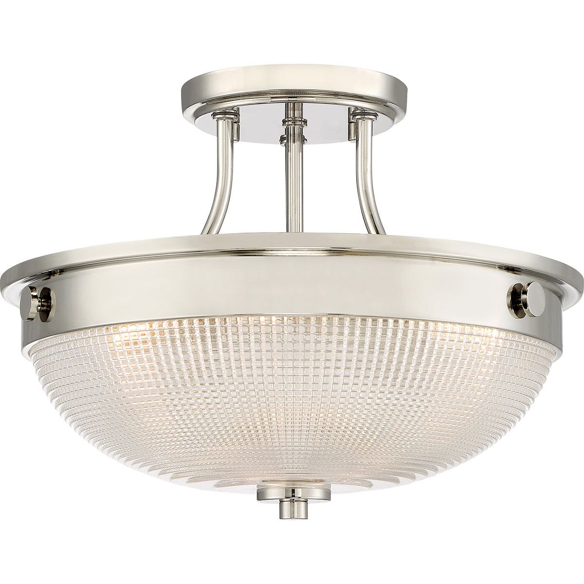 Mantle 2L Semi Flush Ceiling Light - Polished Nickel Finish