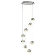 Marbles Led 8lt Multi - Drop - Chrome, Crushed Ice Shade IP20, Dimmable