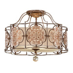 Marcella 3L Semi Flush Ceiling Light - British Bronze/Oxidized Bronze Finish