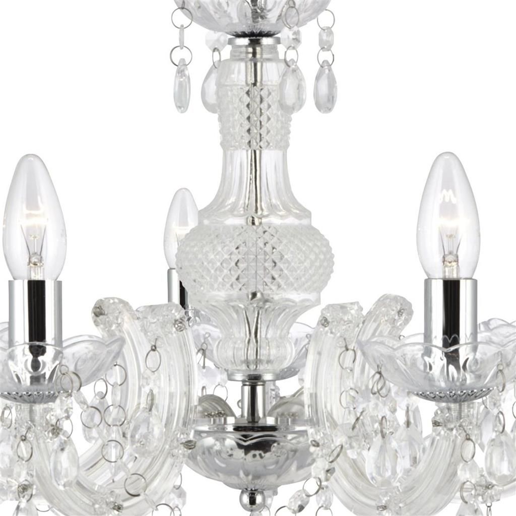 Marie Therese 5Lt Centre Ceiling Light - Chrome & Clear Finish