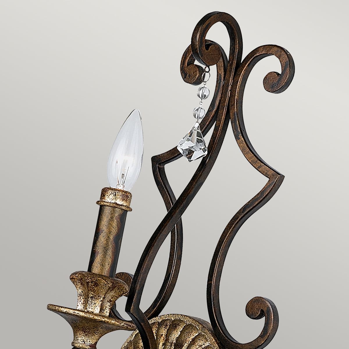 Marquette 1Lt Wall Light - Heirloom Finish