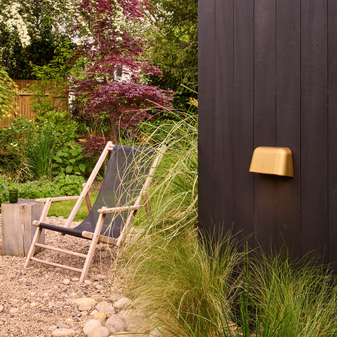 Mast Twin Outdoor LED Wall Light IP44 - Brass, Black