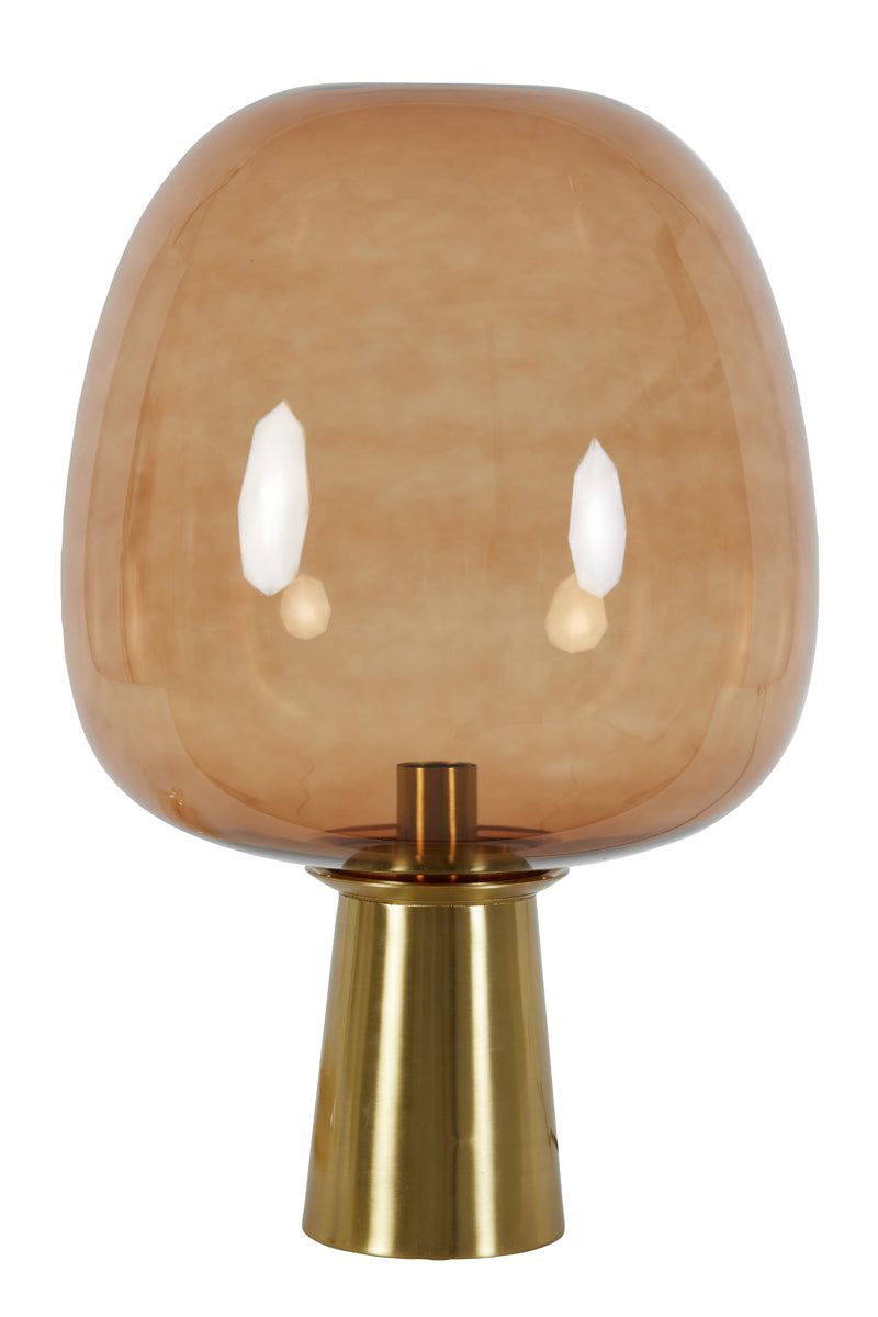 Maysony Table Lamp - Brown Glass & Bronze Finish