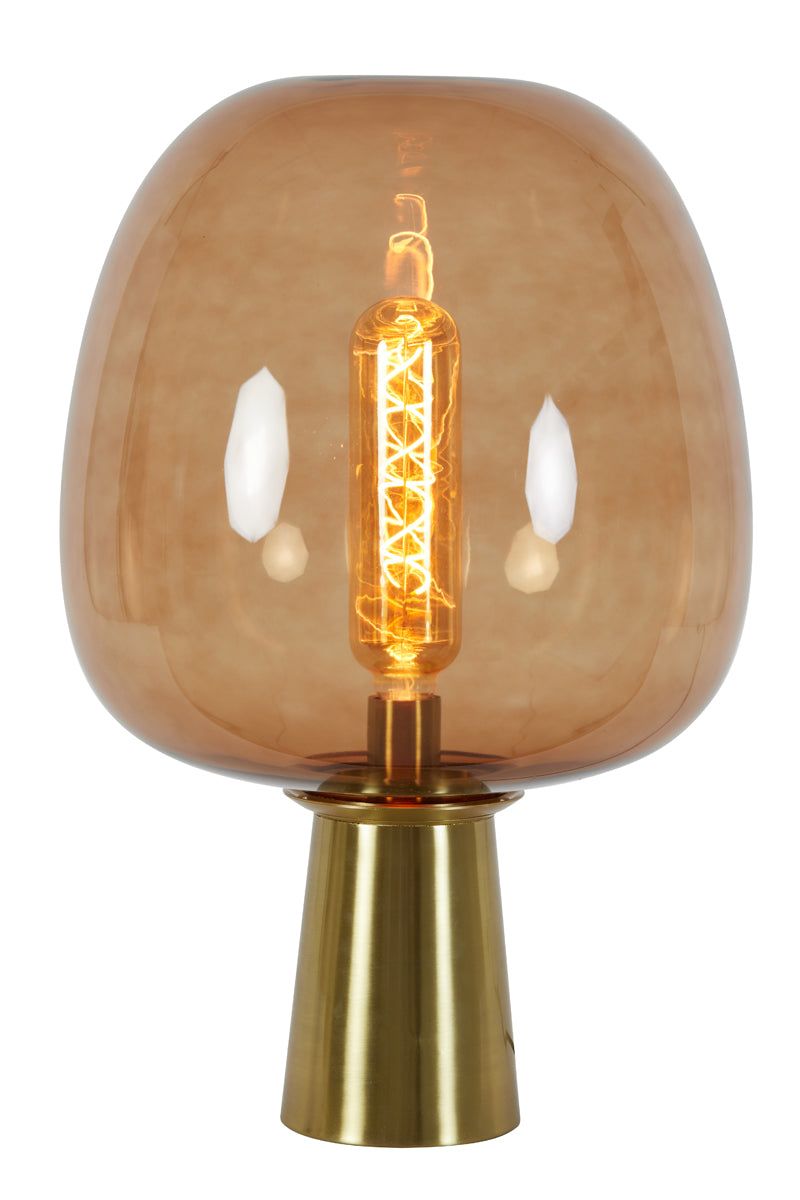 Maysony Table Lamp - Brown Glass & Bronze Finish