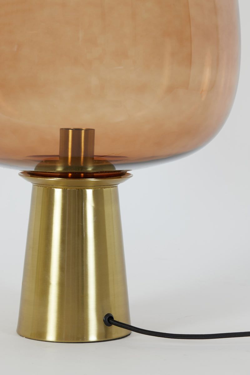 Maysony Table Lamp - Brown Glass & Bronze Finish