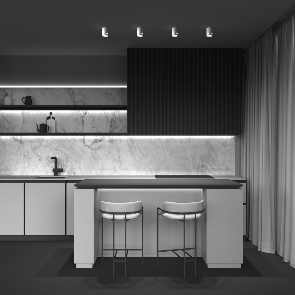 Orlo Flush Spotlight IP20 - White/Black