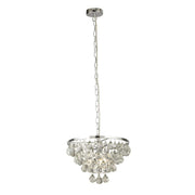 Michelle 4Lt Crystal Ceiling Light -  Chrome with Rain Drop Glass