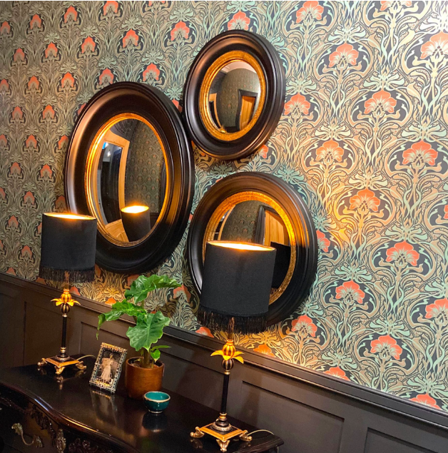 ROUND BLACK CONVEX MIRROR