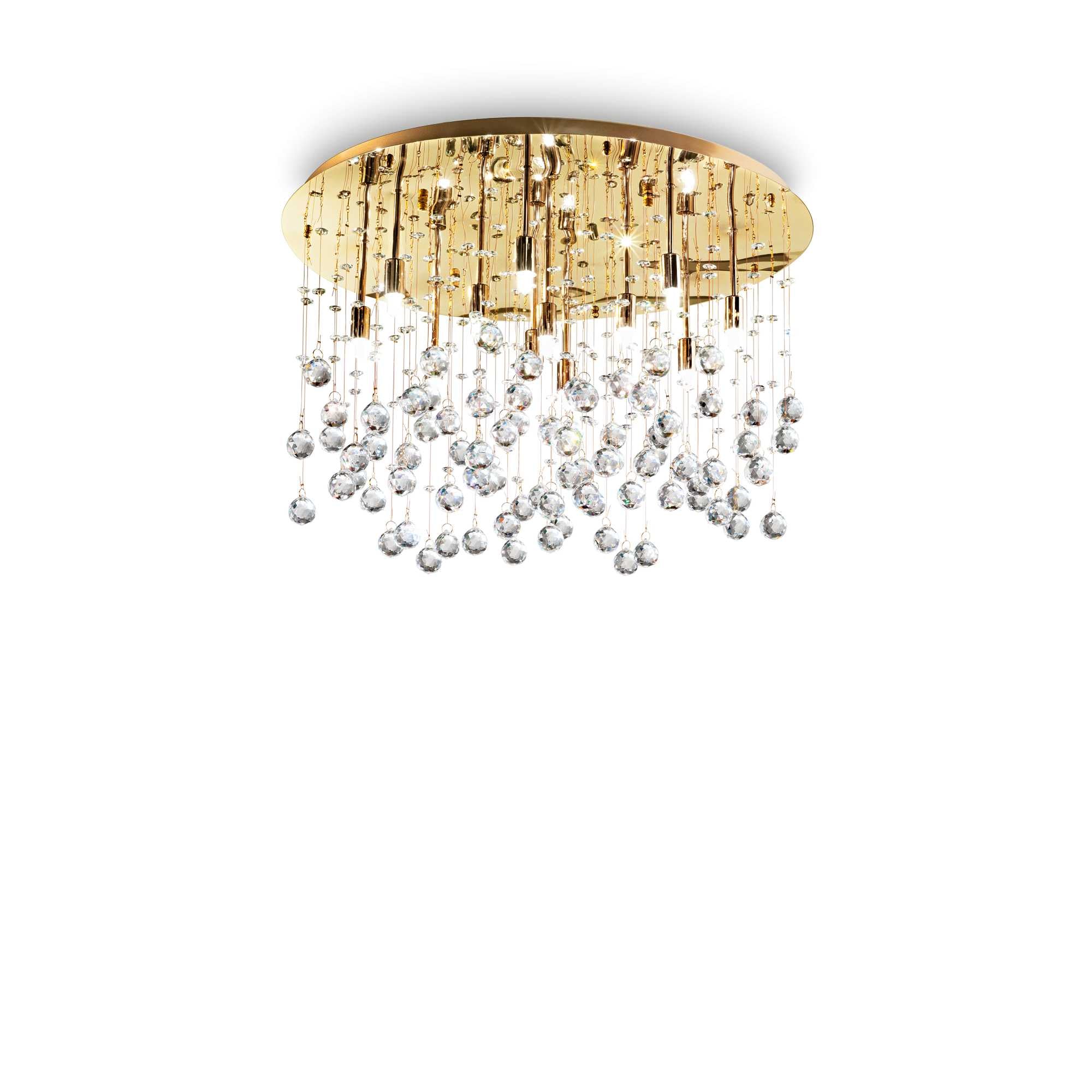 Moonlight Flush Light - Chrome/Gold Finish - Cusack Lighting