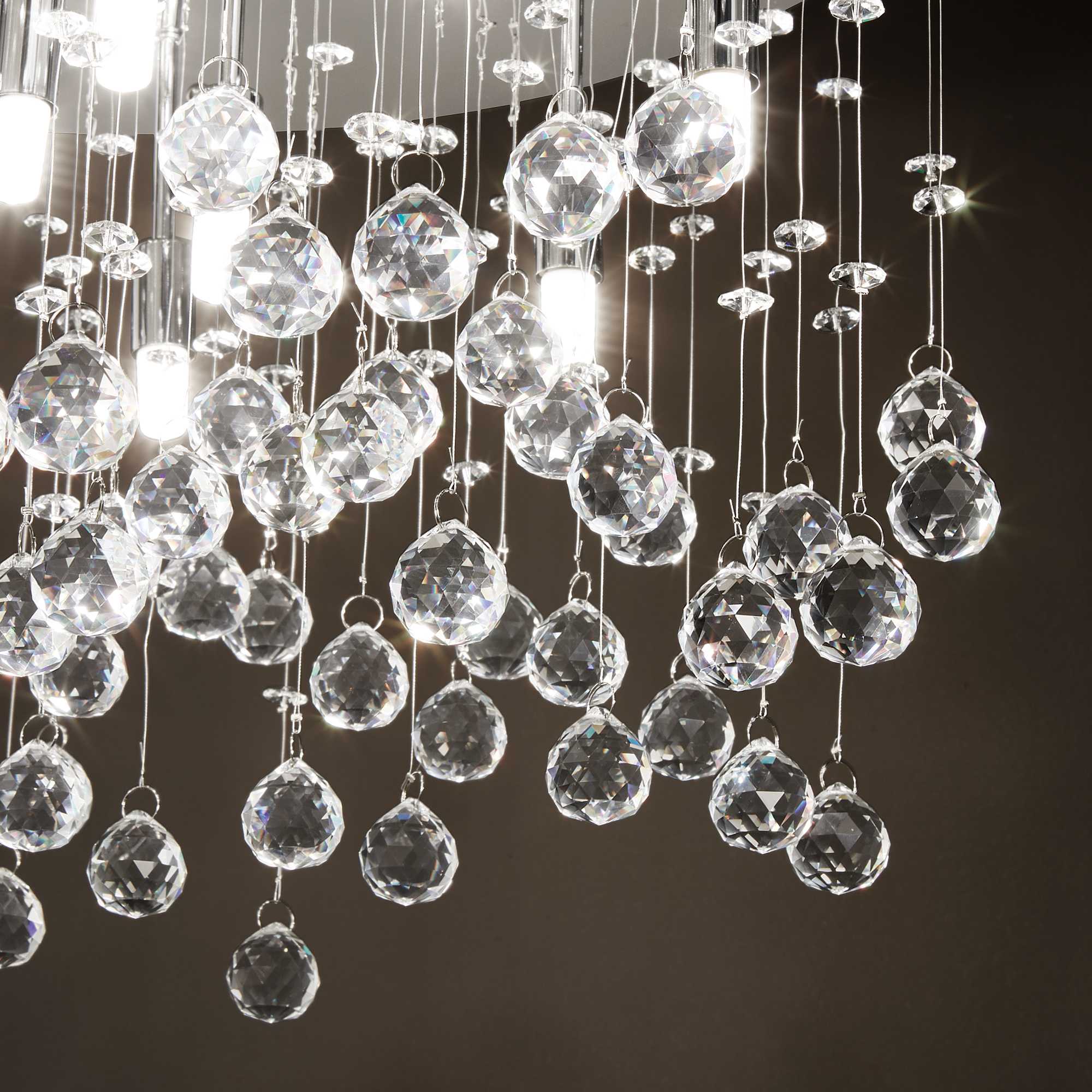 Moonlight Flush Light - Chrome/Gold Finish - Cusack Lighting