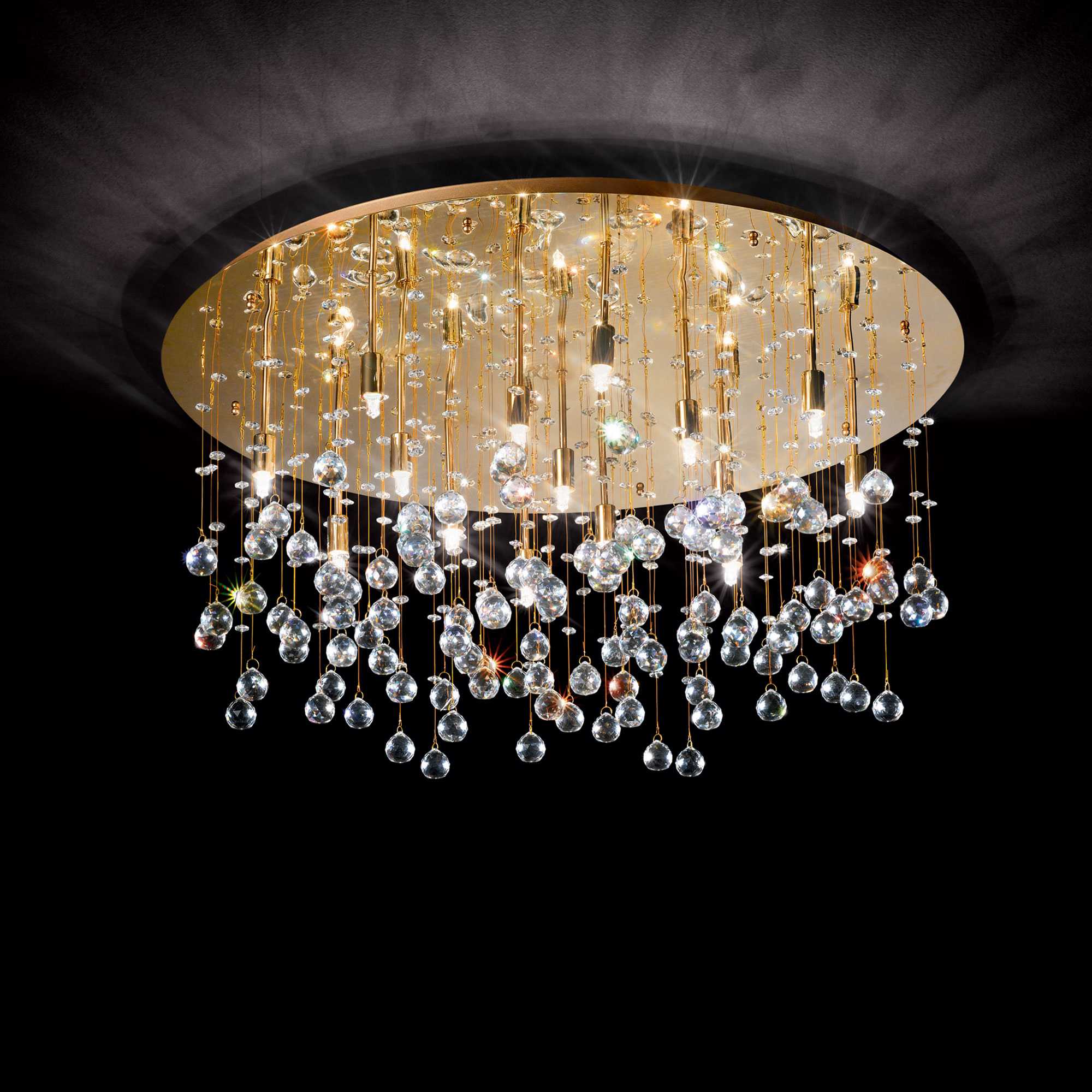 Moonlight Flush Light - Chrome/Gold Finish - Cusack Lighting