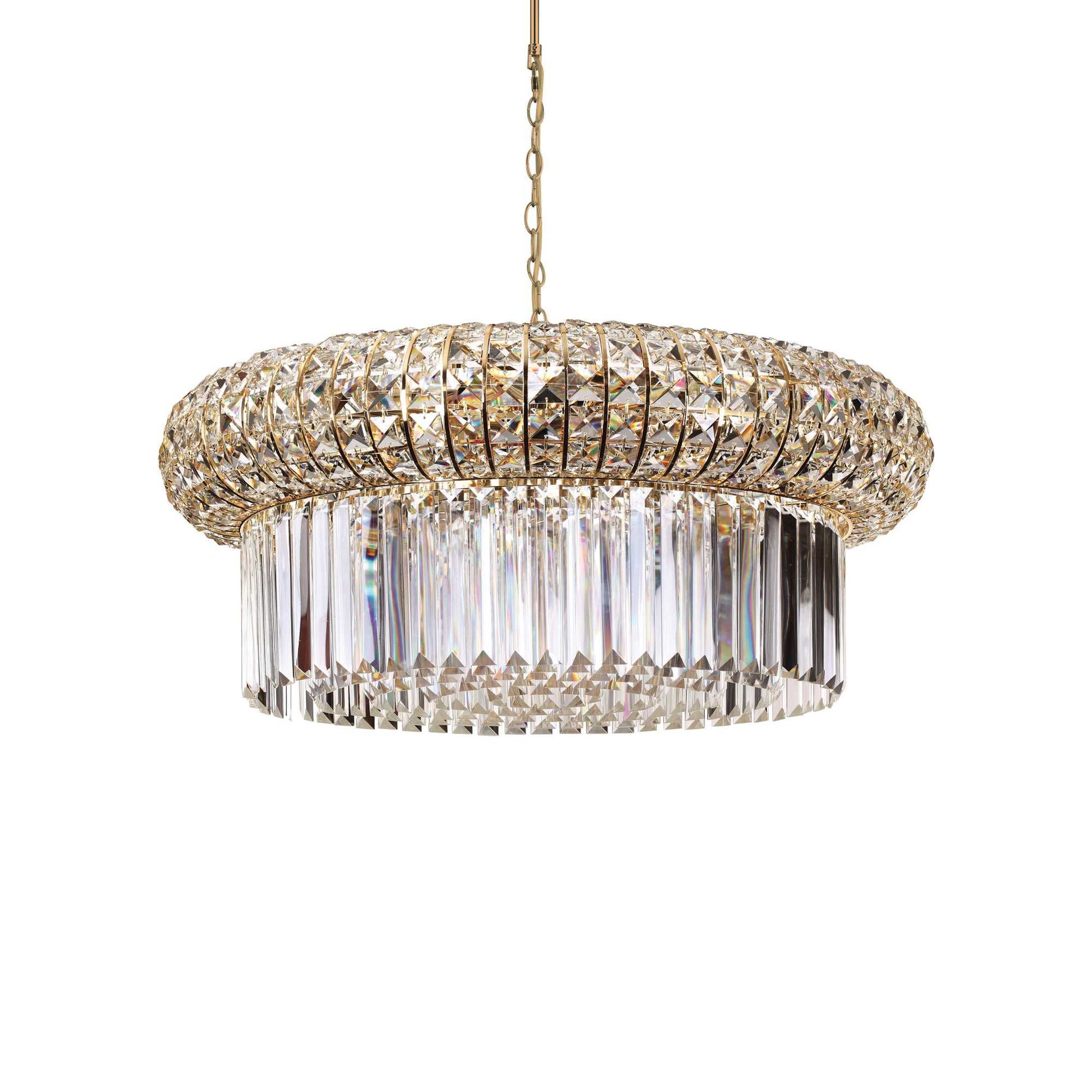 Nabucco 16Lt Crystal Centre Light Gold Finish