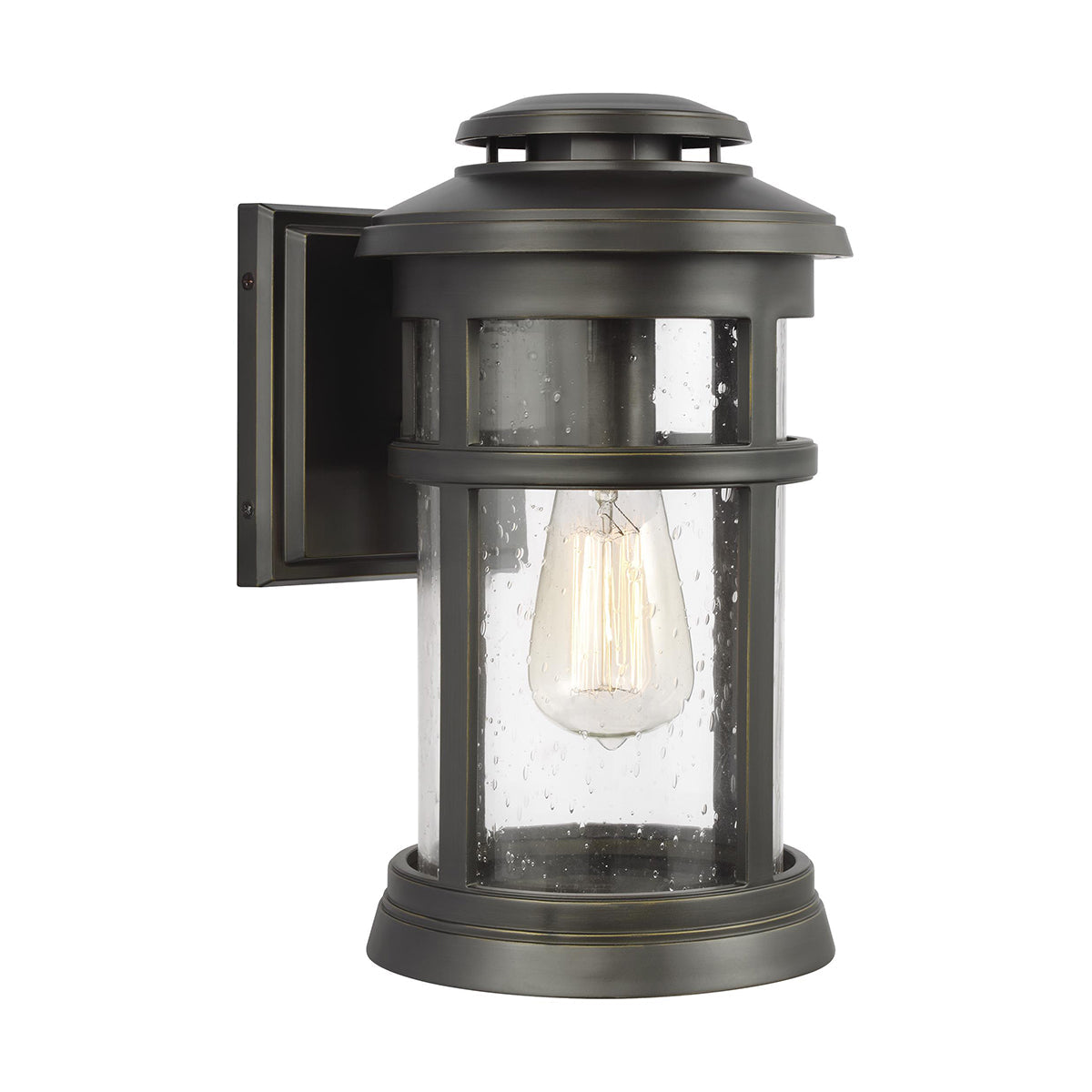 Newport Medium Wall Lantern – Antique Bronze Finish