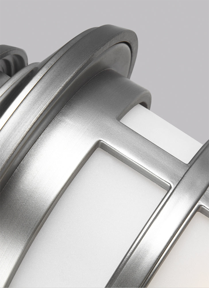 Newport Small Wall Lantern – Brushed Steel