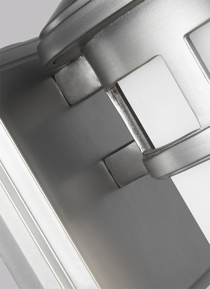 Newport Small Wall Lantern – Brushed Steel