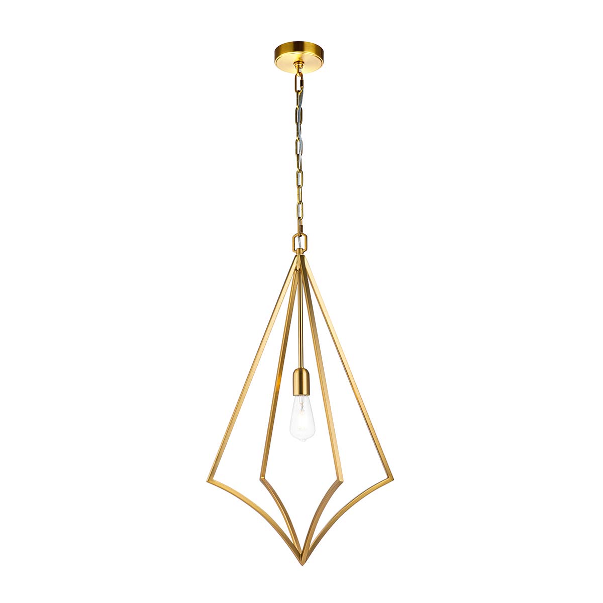 Nico 1 Light Pendant - Brass