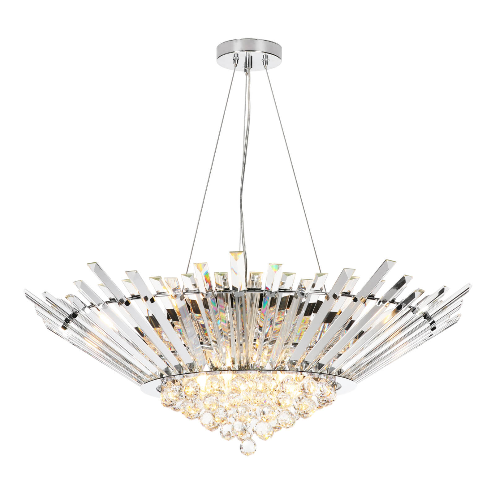 Nimbus 9Lt Crystal Ceiling Light Polished Chrome Crystal