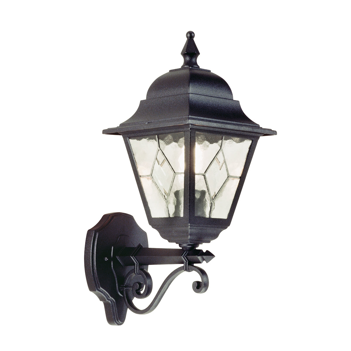 Norfolk Up Wall Lantern - Black Finish