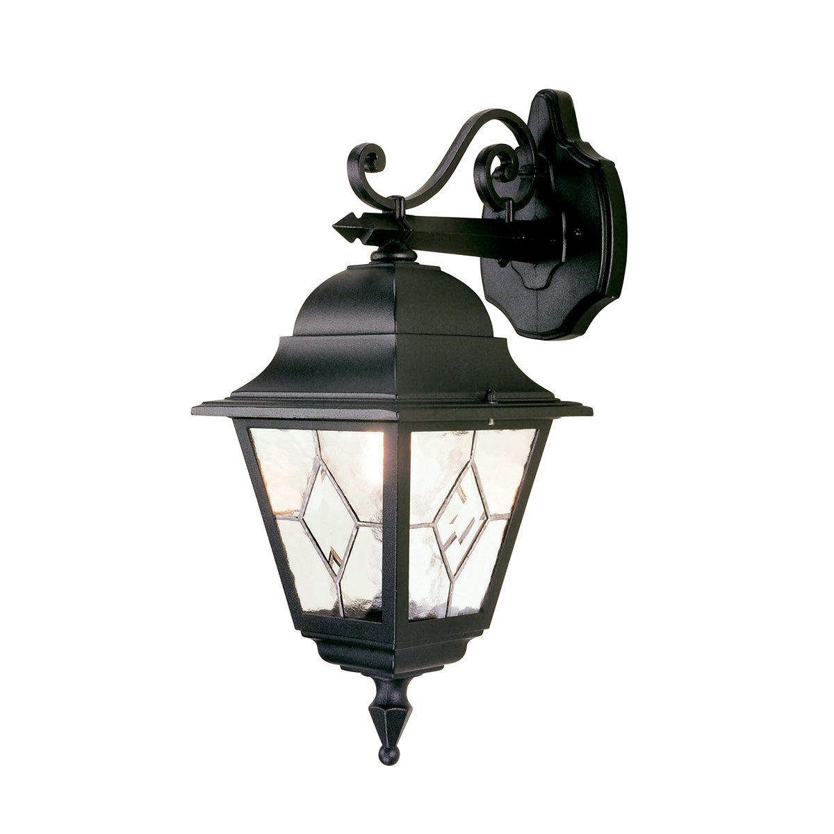 Norfolk Down Wall Lantern - Black Finish