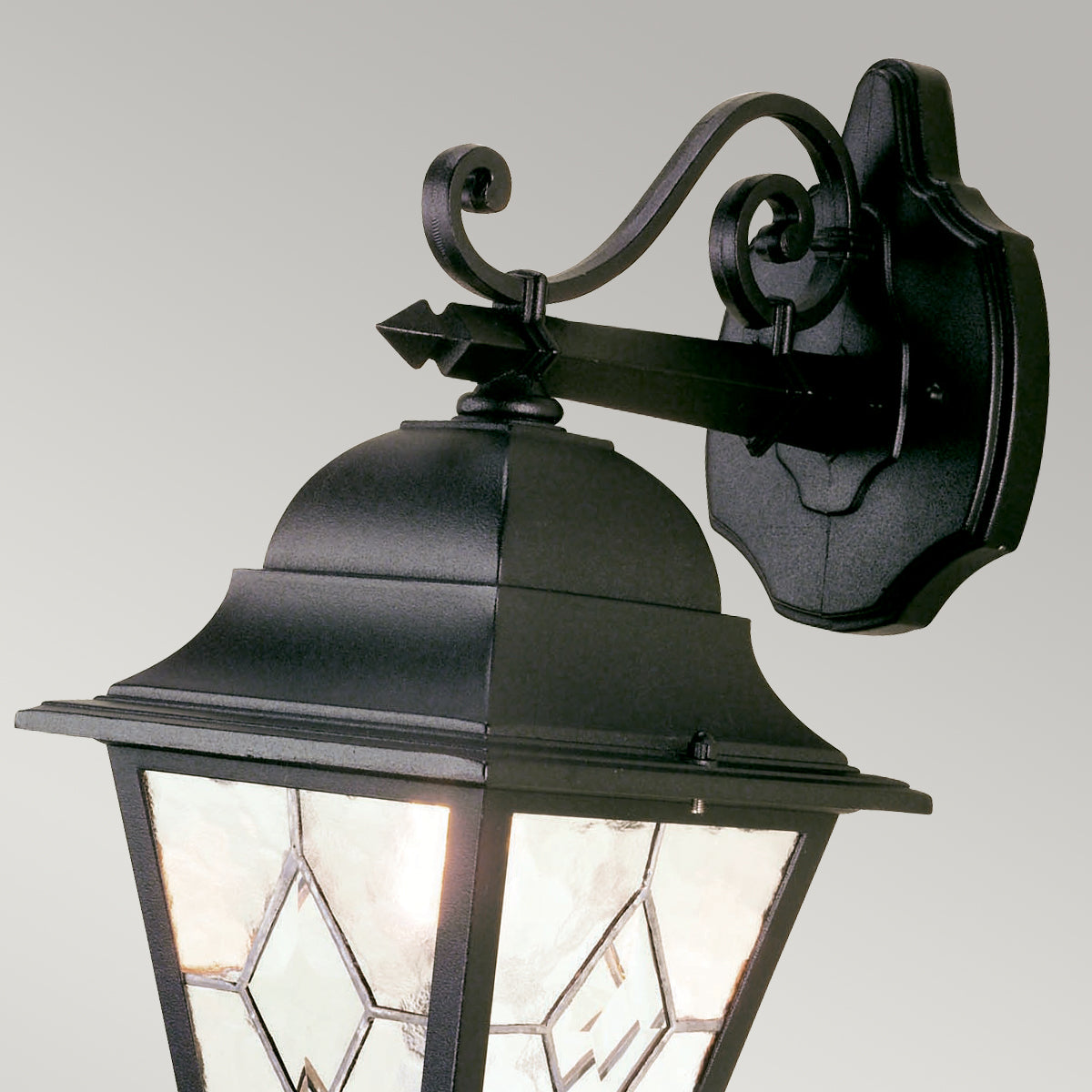 Norfolk Down Wall Lantern - Black Finish