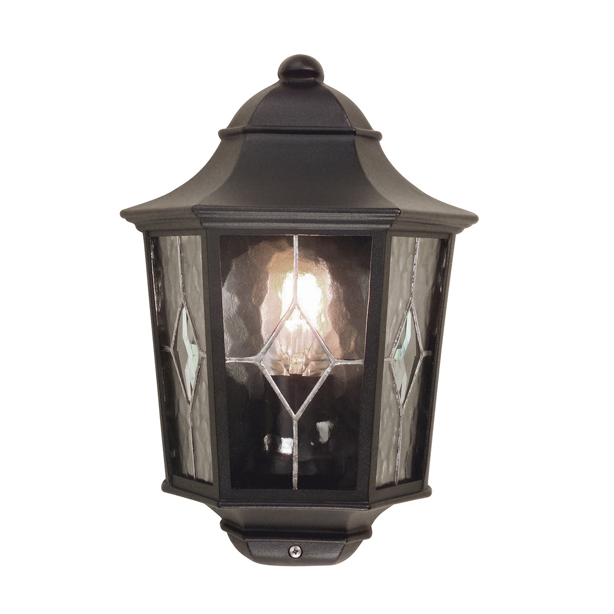 Norfolk Half Wall Lantern – Black Finish