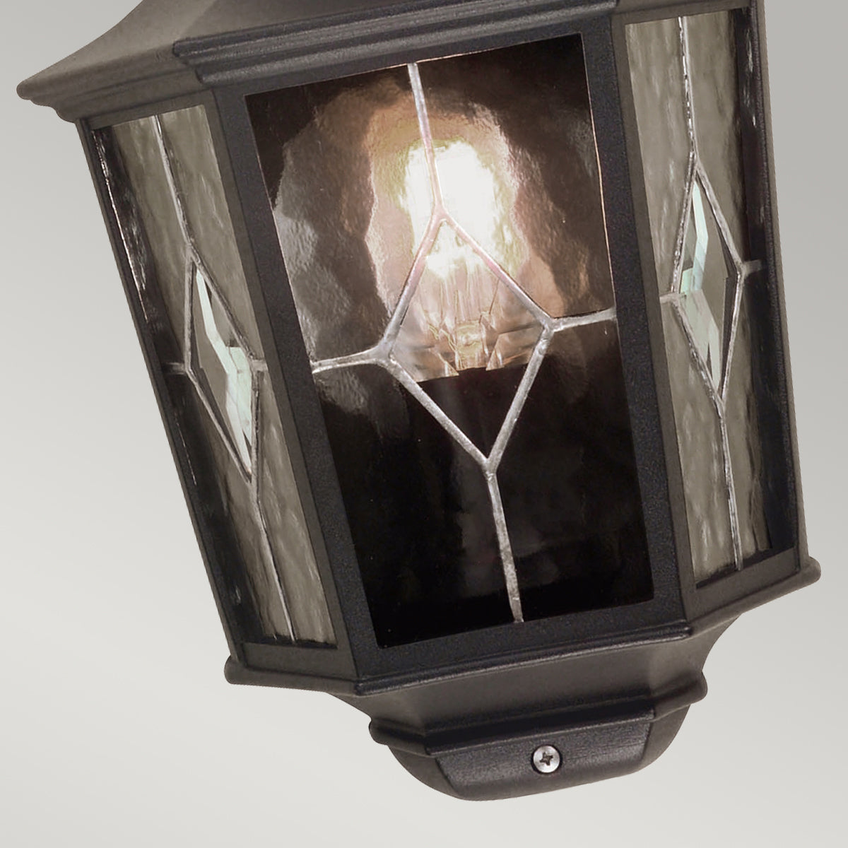 Norfolk Half Wall Lantern – Black Finish
