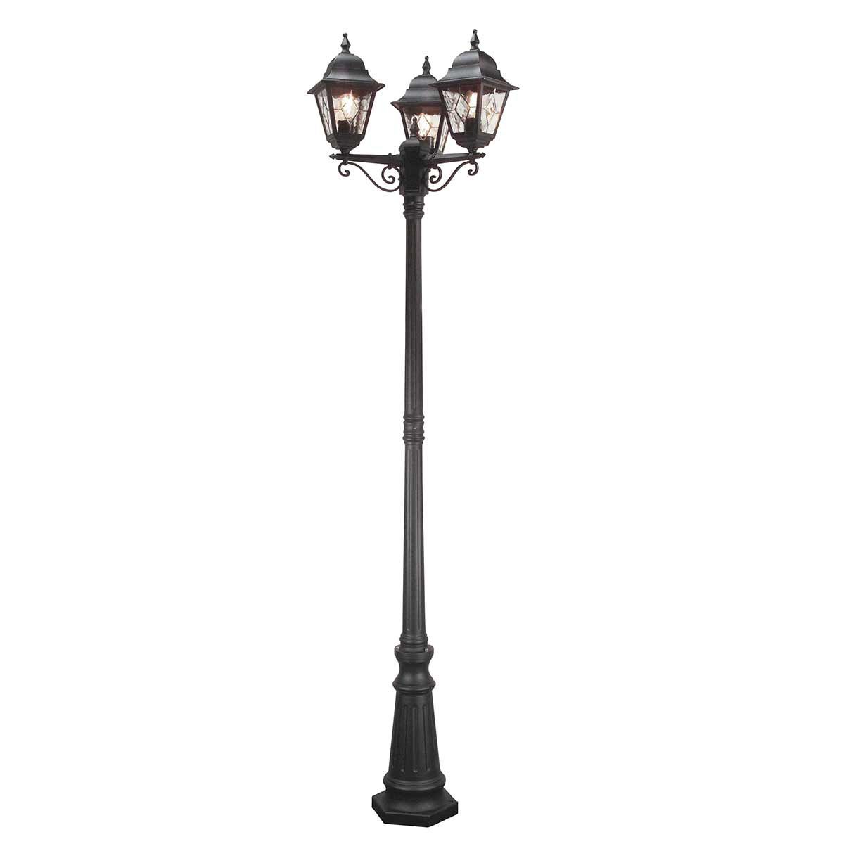 Norfolk 1/3Lt Pillar Lantern - Black IP44 E27