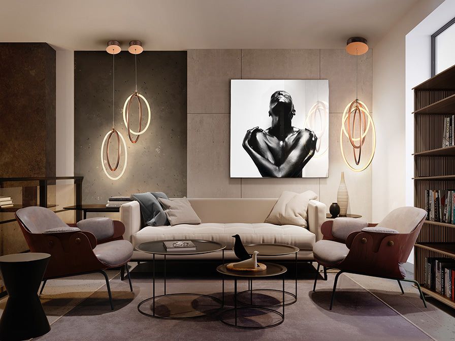 Ocellis Led Lamp, Ø22, Rose Gold Pendant